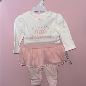 Carters Brand New with Tags Daddy’s Little Princess Pink Tutu Set Size 3 months